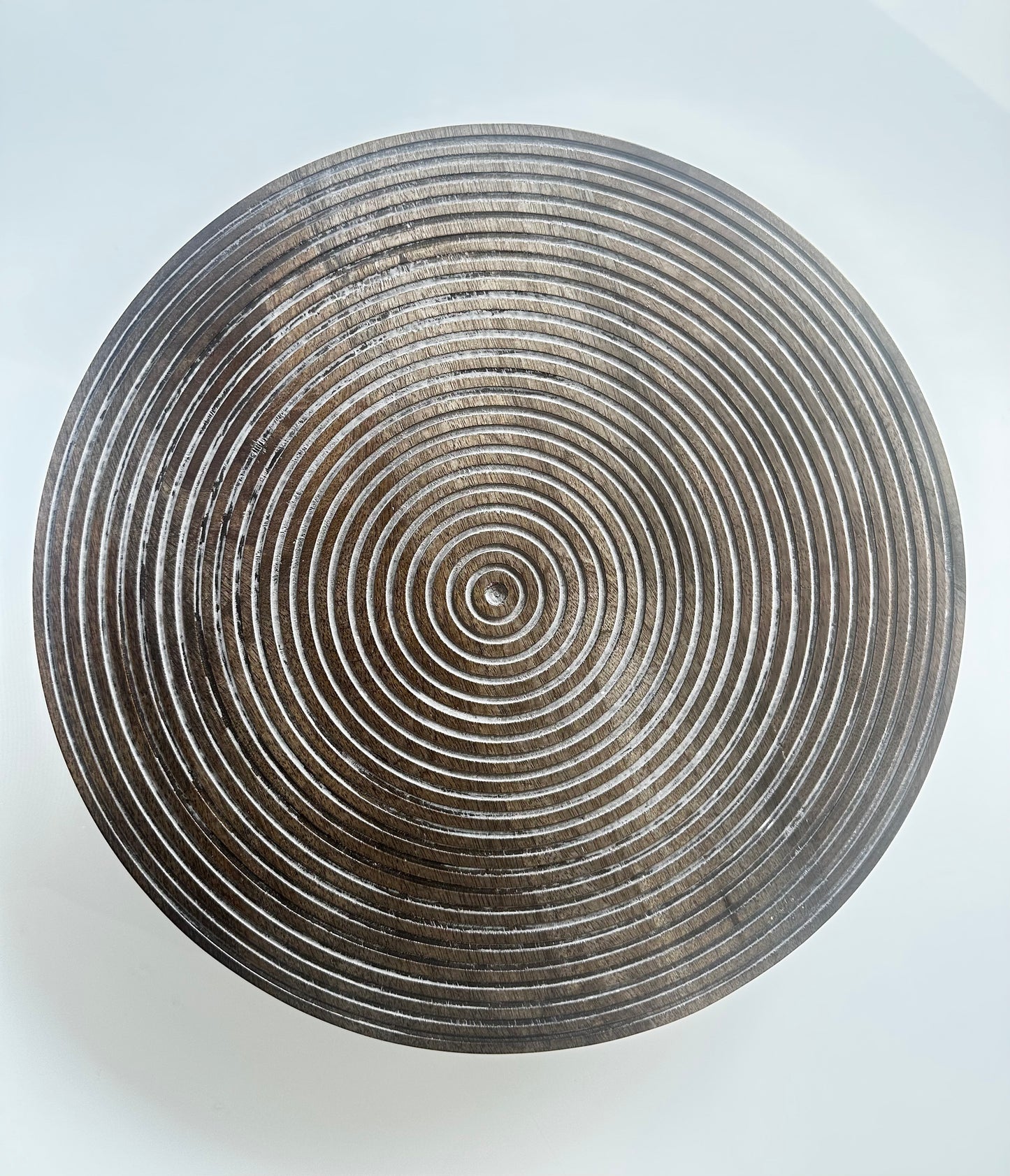 Natural Mango Wood Ribbed Lazy Susan - Natural - Mango Wood