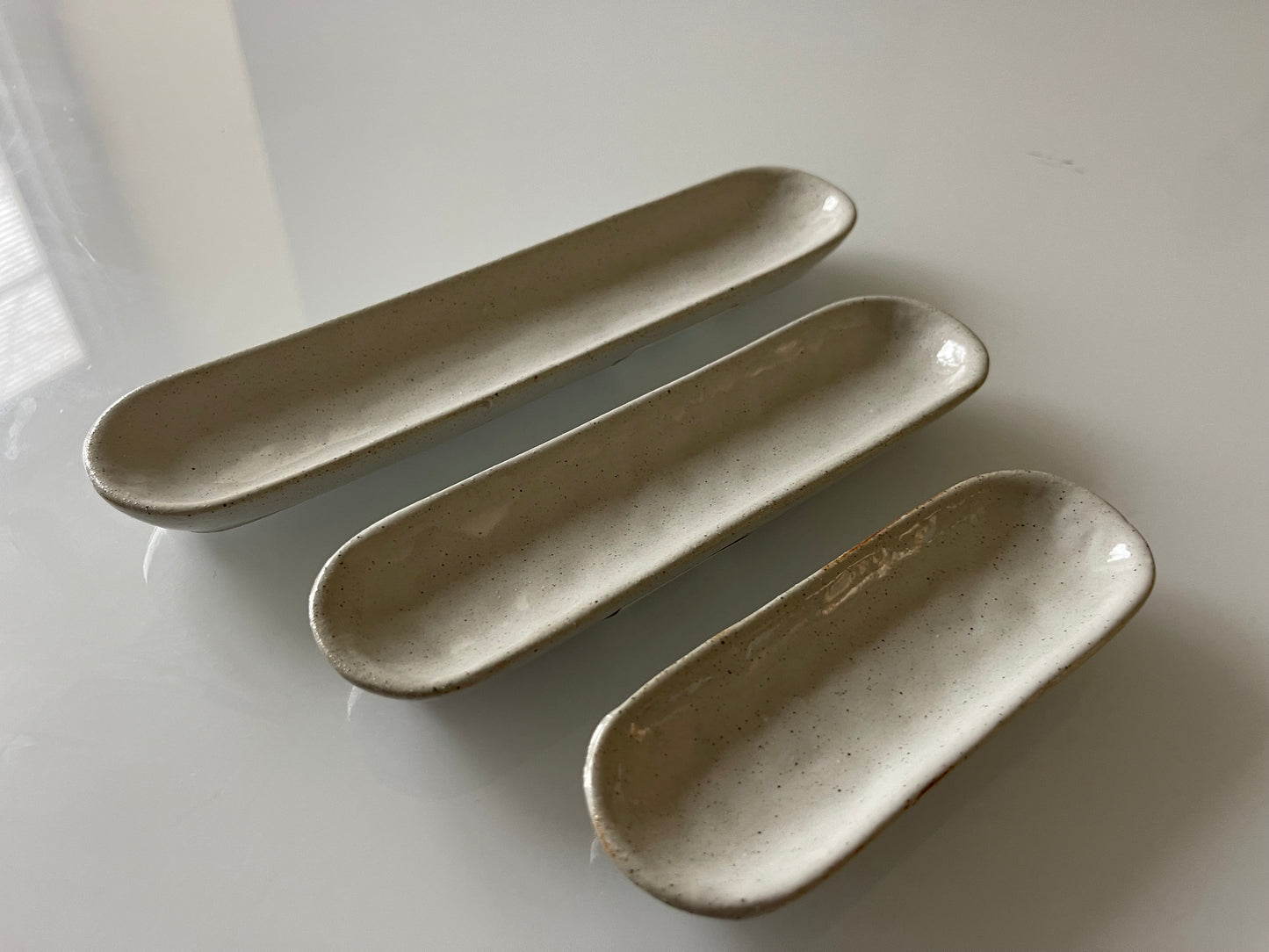Stoneware Trays, Set of 3
